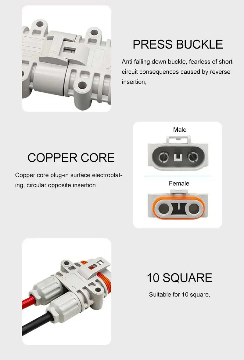 Description Picture 5 of itemWaterproof 120A 1200V Male Female Connector 10mm2 Big Current Parking Air Conditioner Plug Electric Forklift Generator Connector