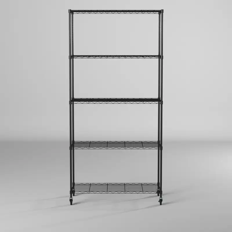 

Гаражный Стеллаж с 5 полками, черного цвета, 36x36x76 дюймов