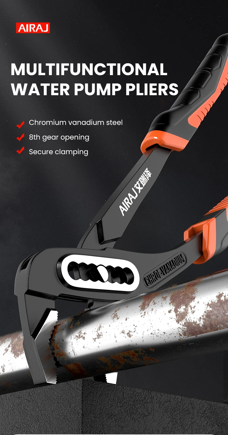 Description Picture 2 of itemWater Pump Pliers, Multifunctional Pipe Pliers, Open Pipe Pliers, Large Nose Pliers, Wrench, Water Pipe Pliers, Strong Fastening