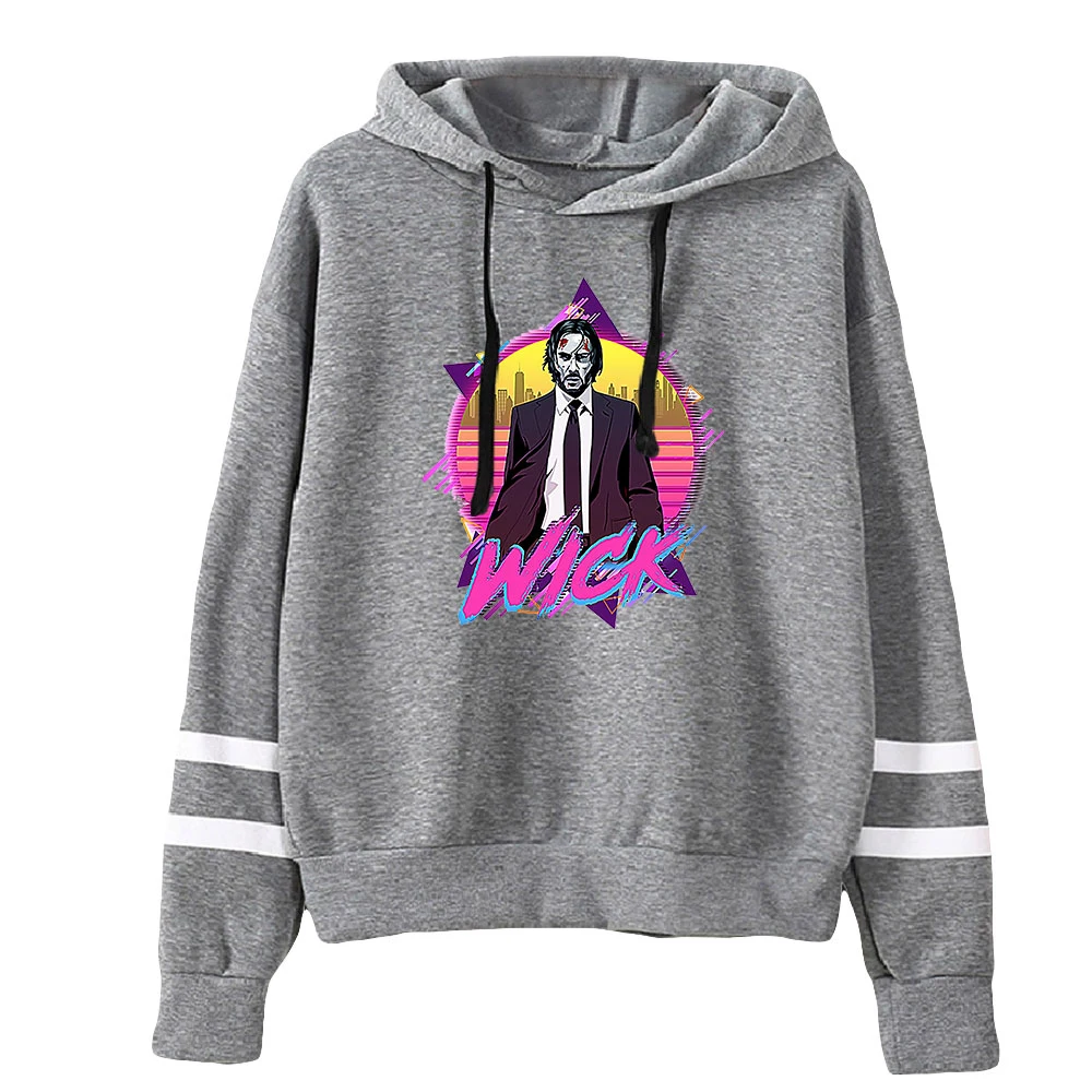 John Wick Chapter 4 Hoodie Unisex Pocketless Sleeve Sweatshirt Men Women's Pullover American Action Keanu Reeves Fashion Clothes