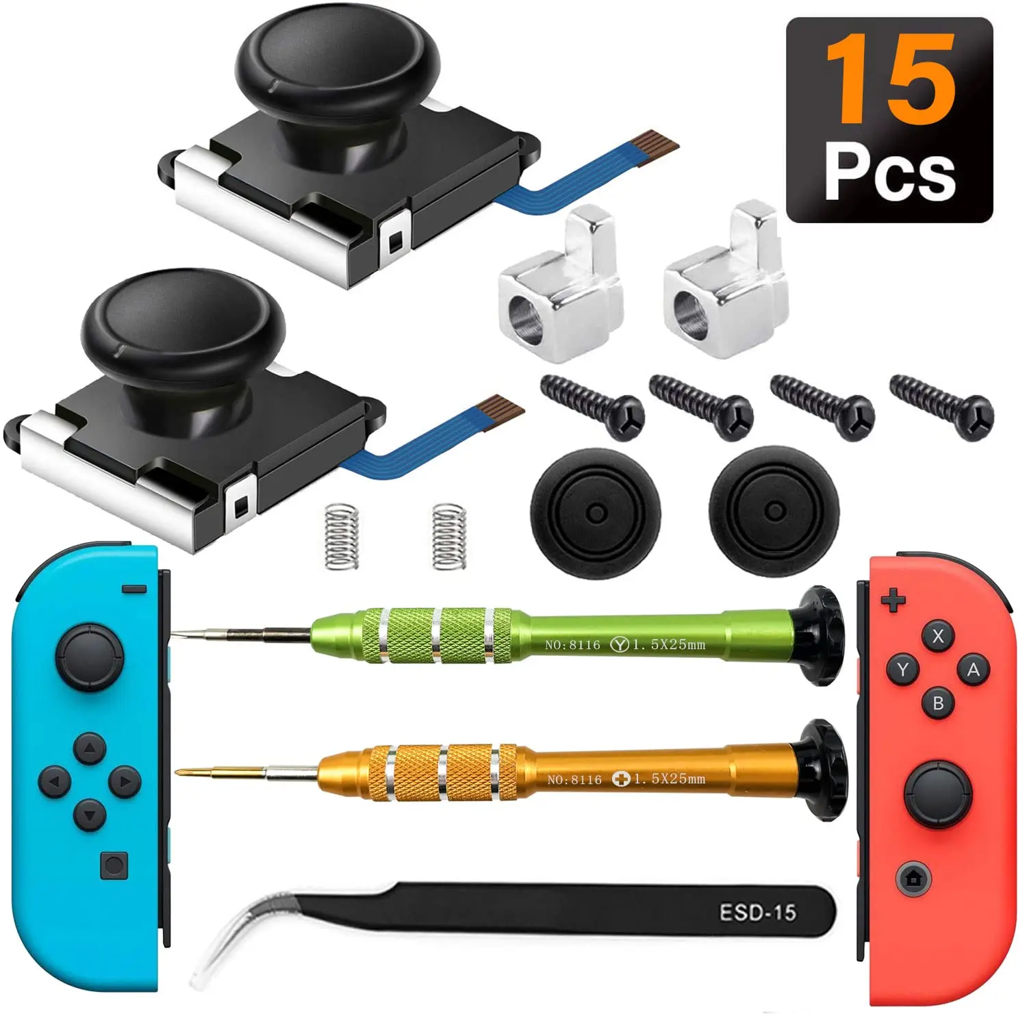 Joycon Joystick Replacement Kit 2 Pack for Nintendo Switch Joy-Con Controller Switch Lite