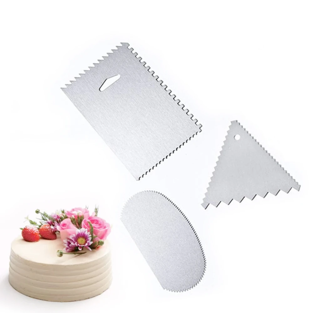 

Инструмент для выпечки: полигональный Зубчатый скребок из нержавеющей стали, шпатель для кремового торта