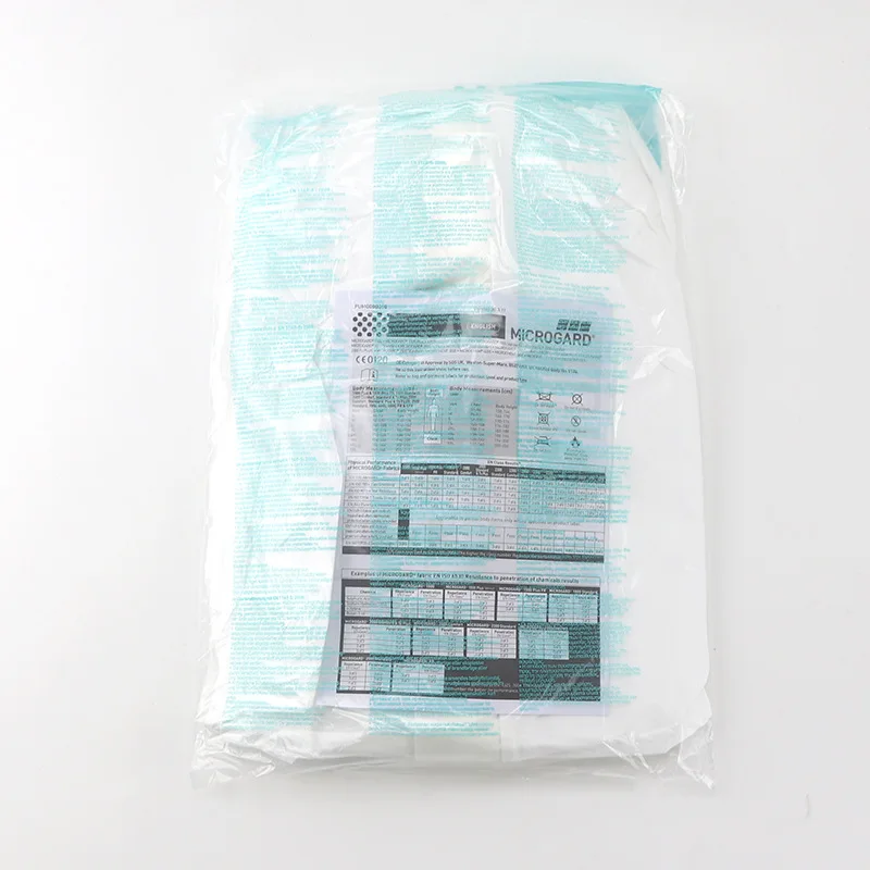 5 sizes of workwear sets hazardous material protection integrated chemical experiment dust and liquid splash prevention set