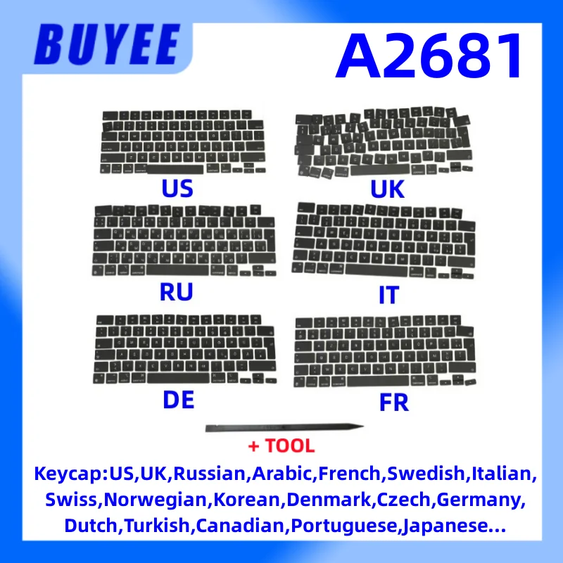 Replacement Keycaps Original New Keycaps Key Cap Apple Macbook Air M2 13.6
