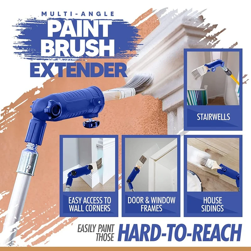 Multi-Angle Paint Brush Extender-Paint Edger Tool For Walls,Trim And Corner Painting-Paint Roller Extension Pole cheap paint brushes