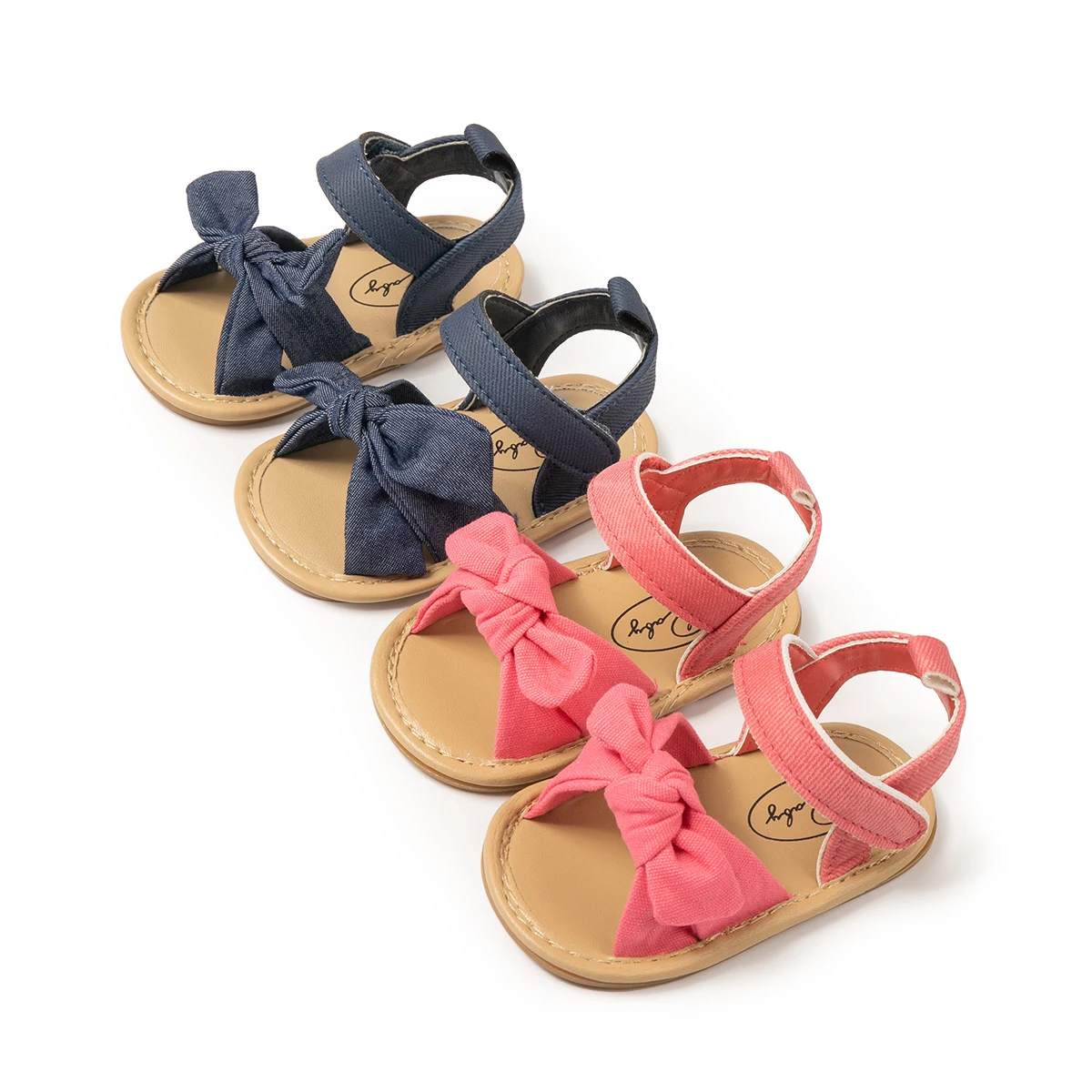 KIDSUN Summer Baby Shoes Boys Girls Garden Sandals Color Bowknot Rubber Sole Anti-slip Flat Toddler First Walker kids shoes kids sandals baby sandals