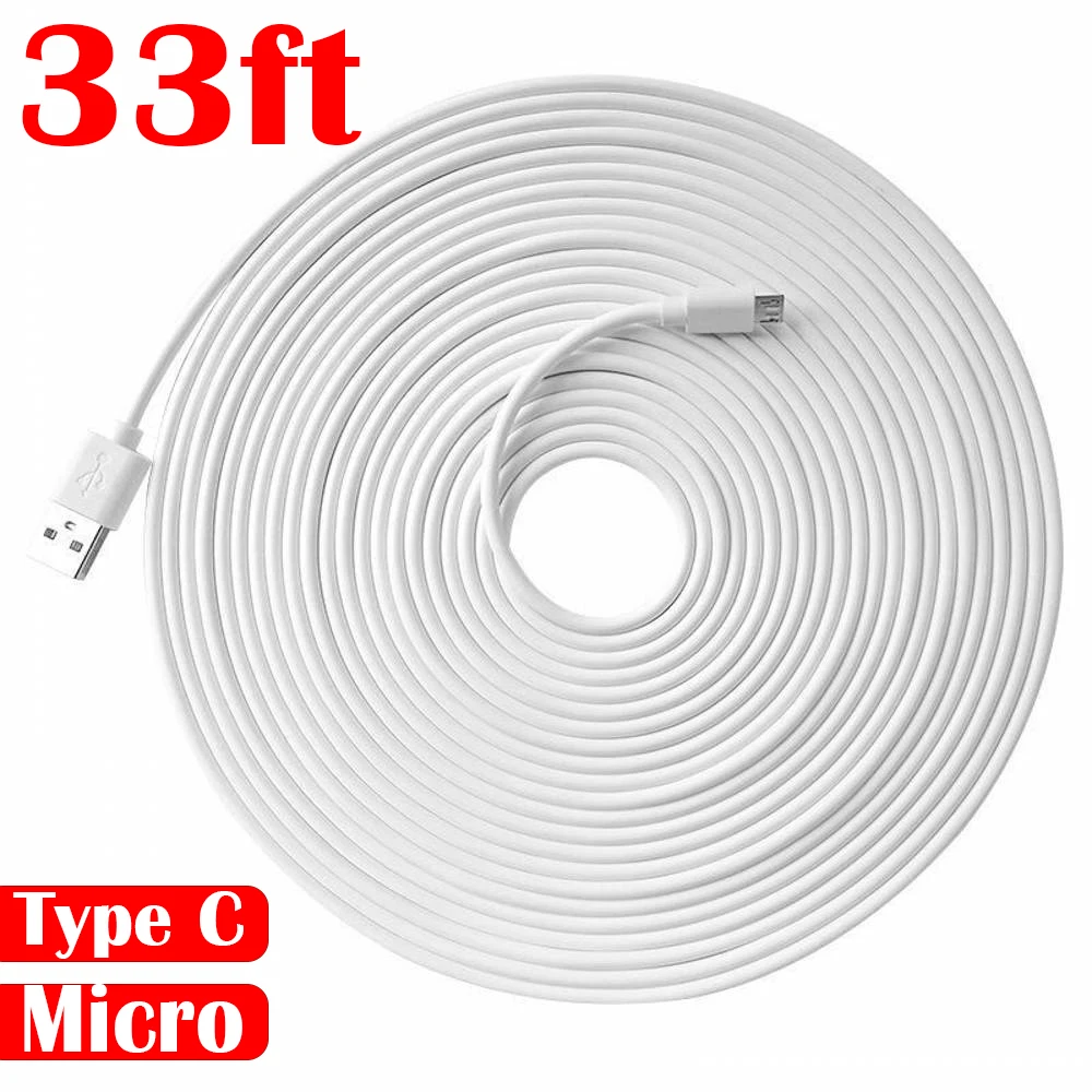 Cavo Dati Di Ricarica Micro Usb Tipo C Da 10M Cavo Di Ricarica Extra Lungo Cavo Per Samsung Xiaomi Android Phones Monitor Per Fotocamera