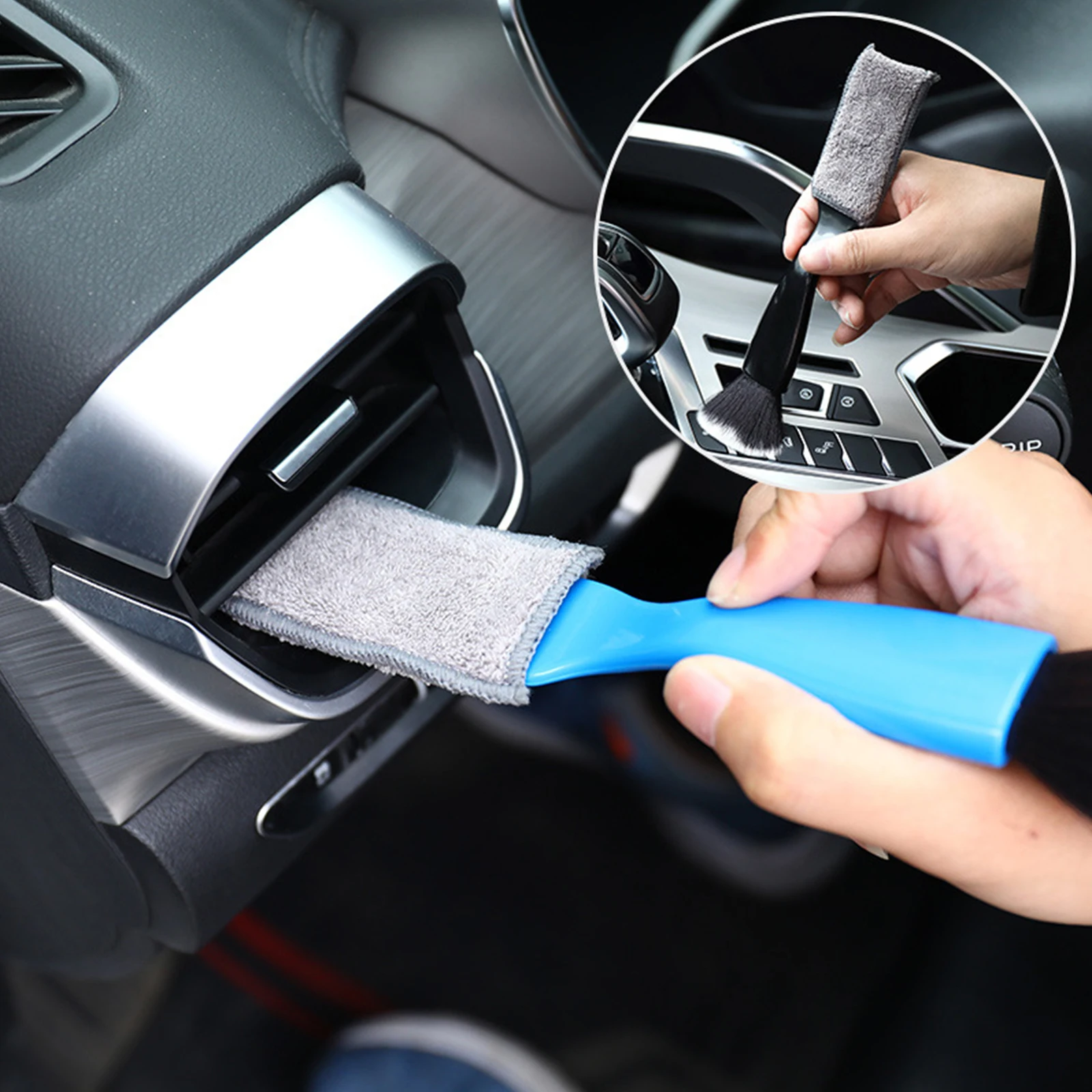 Double Head Cleaning Brushes Car Interior Cleaning Tools Car Wash