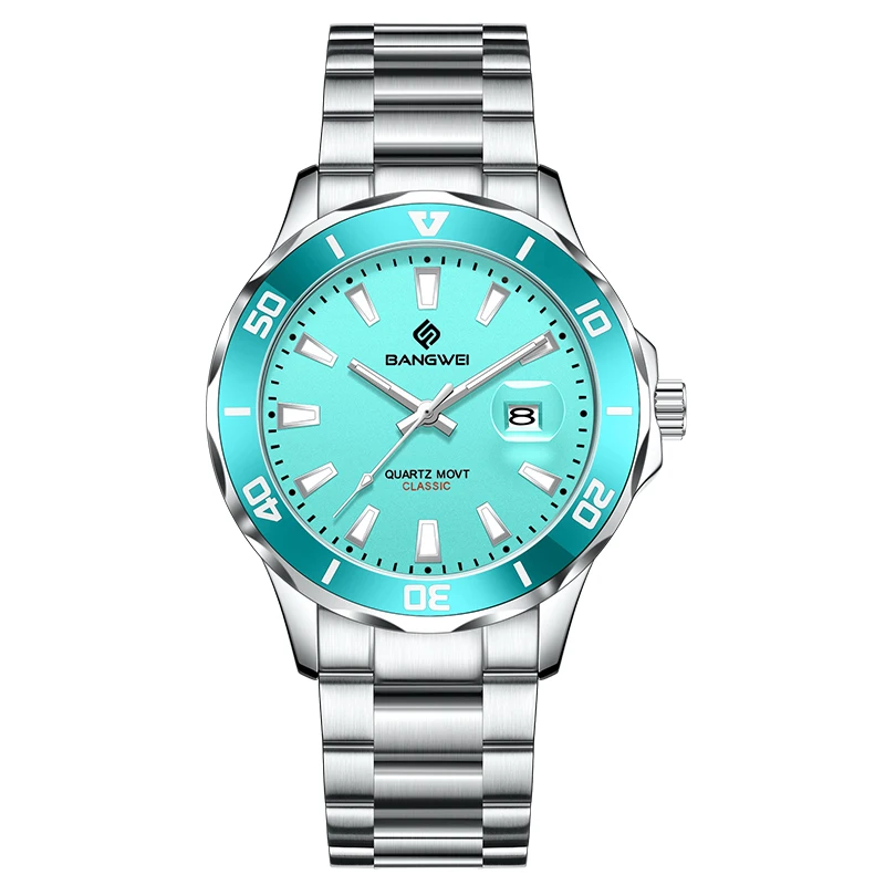LIGE Luxury Men's Luminous Waterproof Business Watch with Calendar Quartz Movement