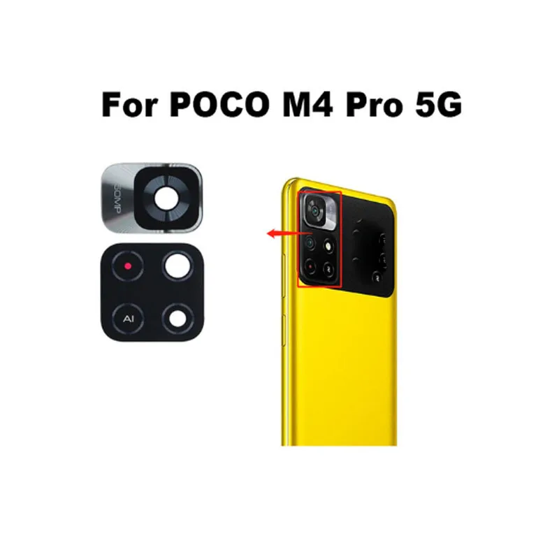 

Для Xiaomi Poco M4 Pro 5G задняя камера стеклянный объектив камера Объектив Стекло смартфон запасные части