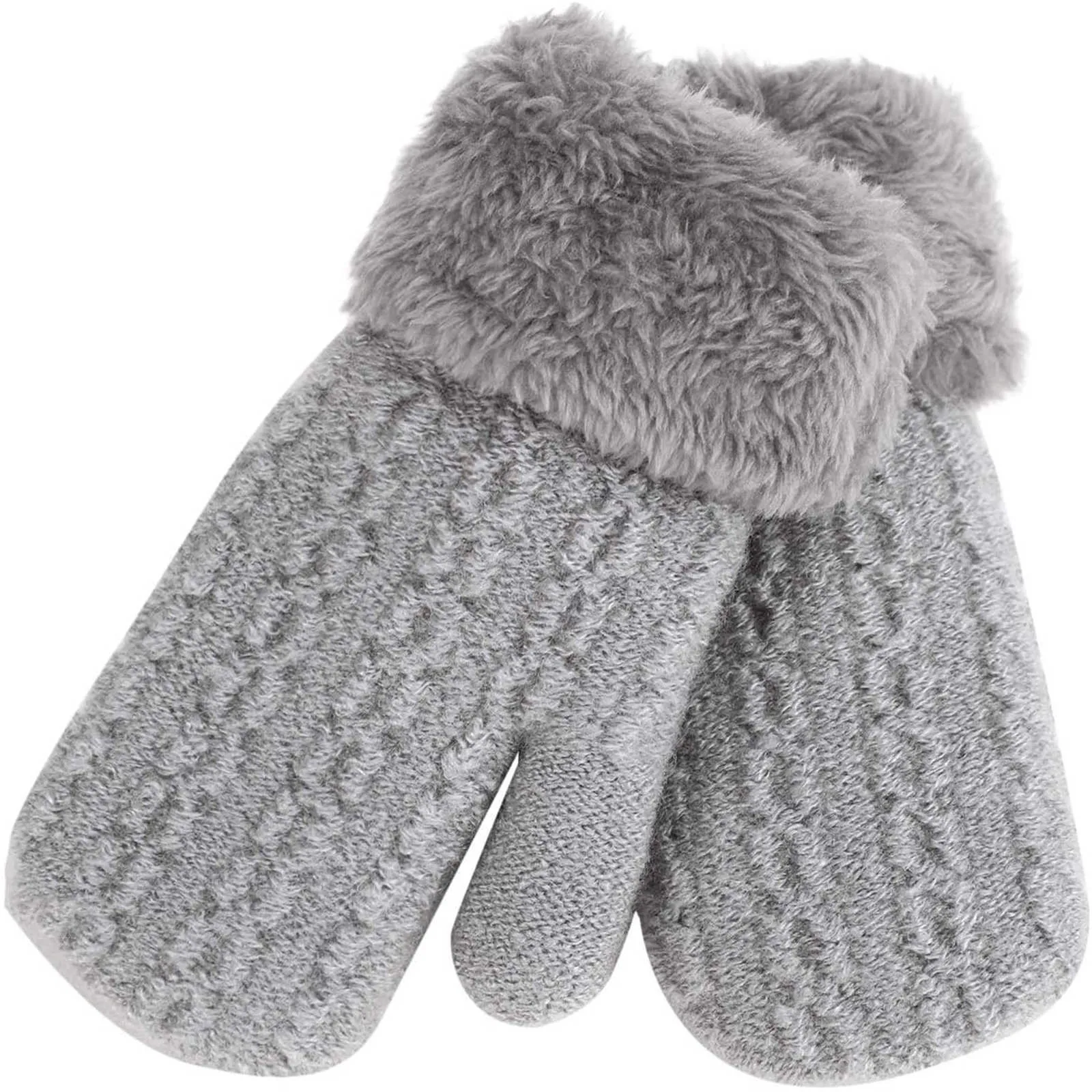 Winter Wool Knitted Gloves for Baby Boys Girls Warm Plush Thick Full Finger Baby Kids Gloves Mittens перчатки детские зимни