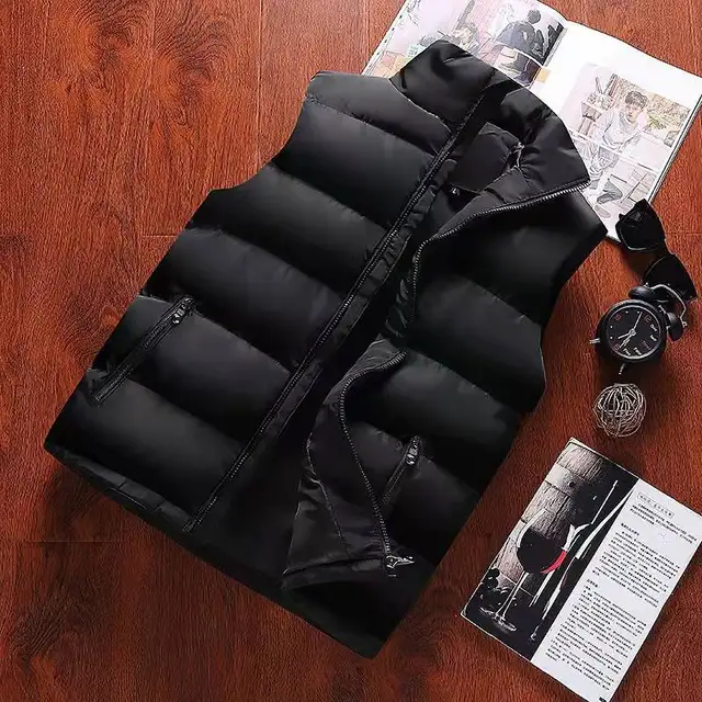 White Vest Jacket Men Slim Fit Stand Collar Sleeveless Puffer Jackets Spring Autumn Casual Waistcoat Men Warm Coat 2023 Trends 2 White Vest Jacket Men Slim Fit Stand Collar Sleeveless Puffer Jackets Spring Autumn Casual Waistcoat Men Warm Coat 2023 Trends 2