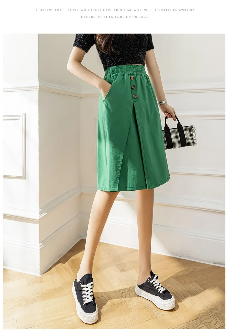 Wide-Legged Culottes Junior High School Students Summer Thin Loose Fashion Thin Casual Trousers Five-Point Shorts cute skirts