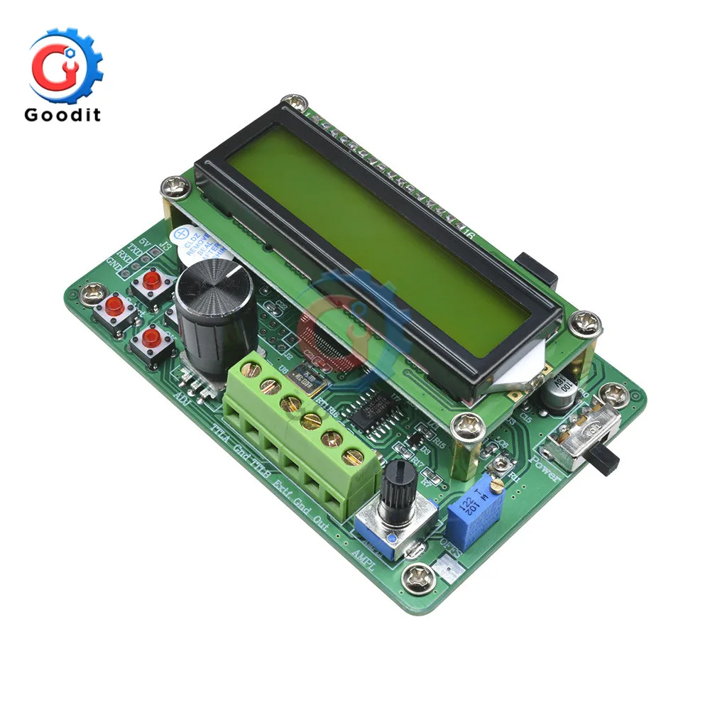 0.01Hz - 5MHz DDS Function Signal Generator Module 1602 LCD Display Sine Triangle Square Wave TTL Output Storage Recall Counter 3