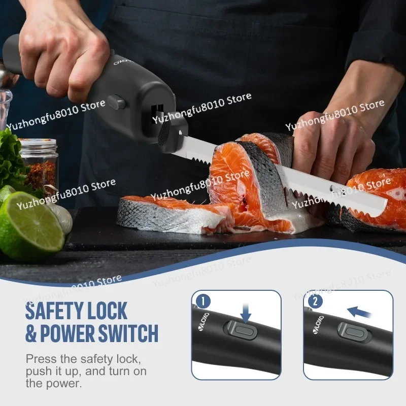 Electric Bread Knife Household Cake West Point Bakery Frozen Meat Stainless Steel Electric Bread Knife