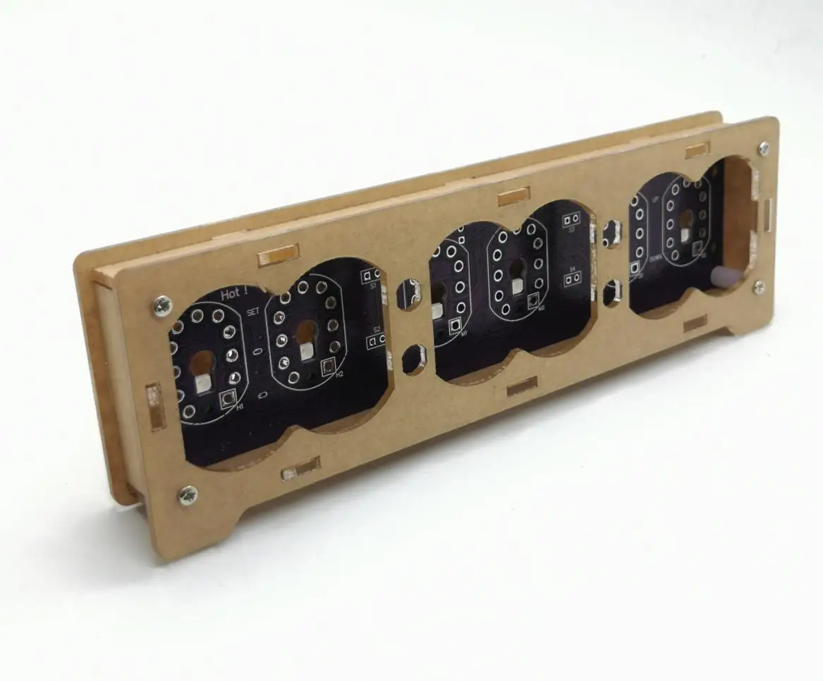 zirrfa  Electronic DIY kit in12 Nixie Tube digital LED clock gift circuit board PCBA, No tubes