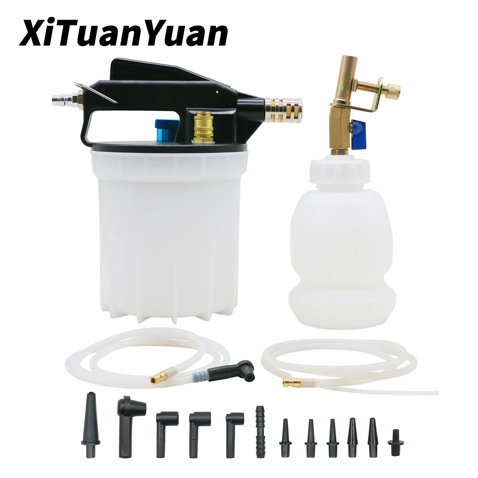 2l vacuum brake release kit pneumatic explosion-proof shunt pressure reducing vacuum pump brake fluid refueling tool set brake fluid bleeder