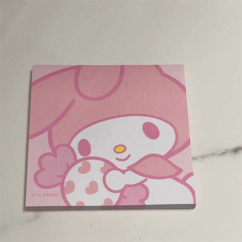 Cute Sanrio Hello Kitty Sticky Notes Book Anime Melody Kuromi