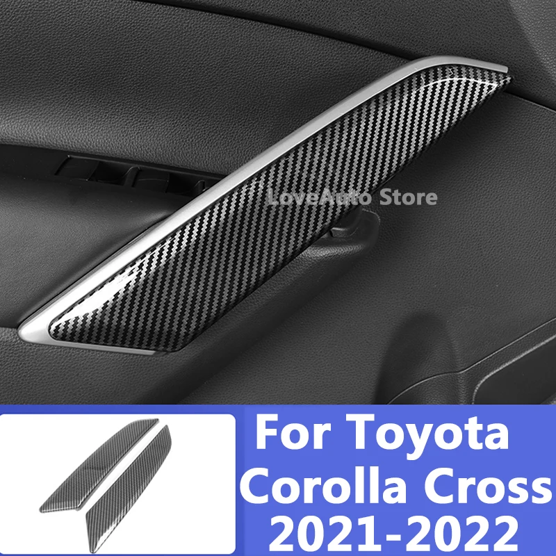 

For Toyota Corolla Cross 2021 2022 Car Interior Door Handle Armrest Decoration Sticker Modification Bright Strip Frame