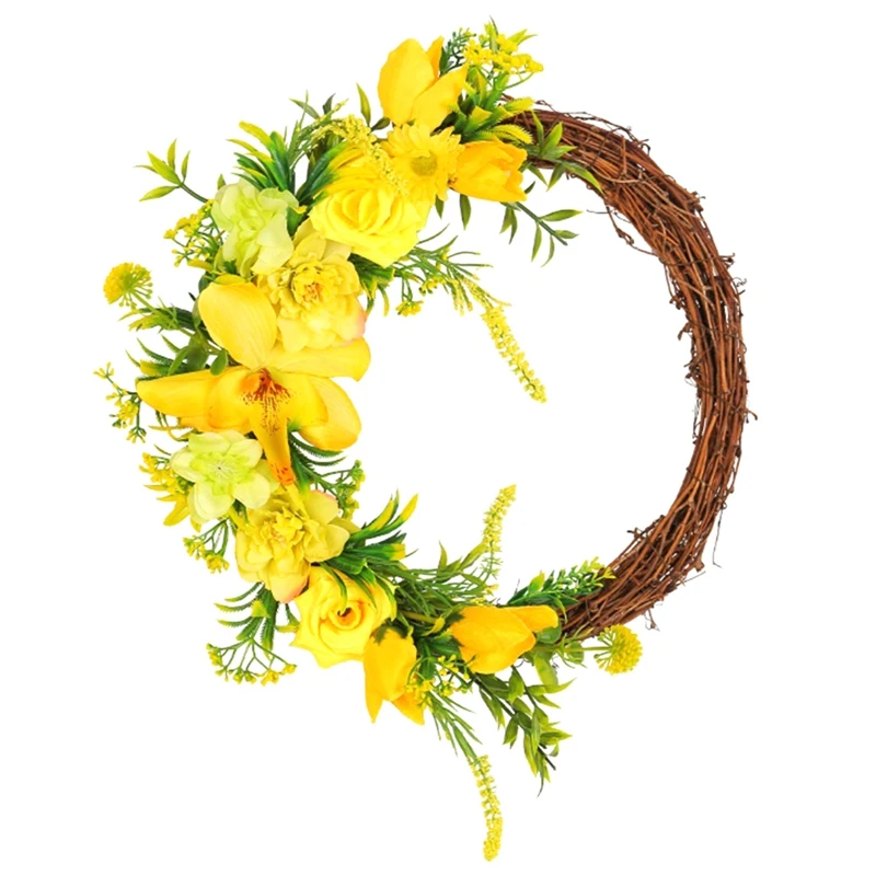 

Artificial Handcrafted Wreath Spring Front Door Decor Seasonal Door For Many Rooms