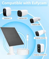 Panneau solaire 10W 5V Micro Type-C, chargeur solaire extérieur, panneaux solaires pour caméra de sécurité, petit système d'éclairage domestique 2