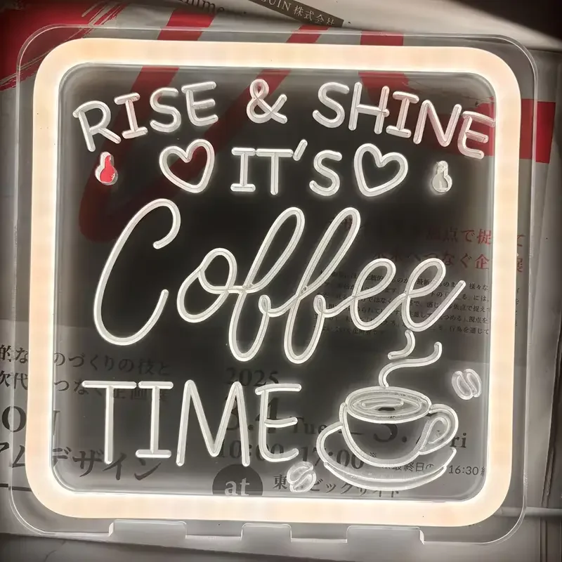 Insegna al neon per caffè Insegna a LED luminosa per bar caffetteria Ristorante Lettera USB Insegne luminose al neon Decorazione da parete Birra Pub Camera da letto Festa di compleanno