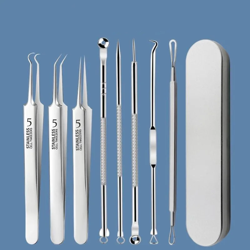 Blackhead Acne Needle Cell Pimples Blackhead Clip Tweezers Black Head Comedone Acne Blemish Extractor Beauty Face Skin Care Tool blackhead remover,acne remover,facial pore cleanser