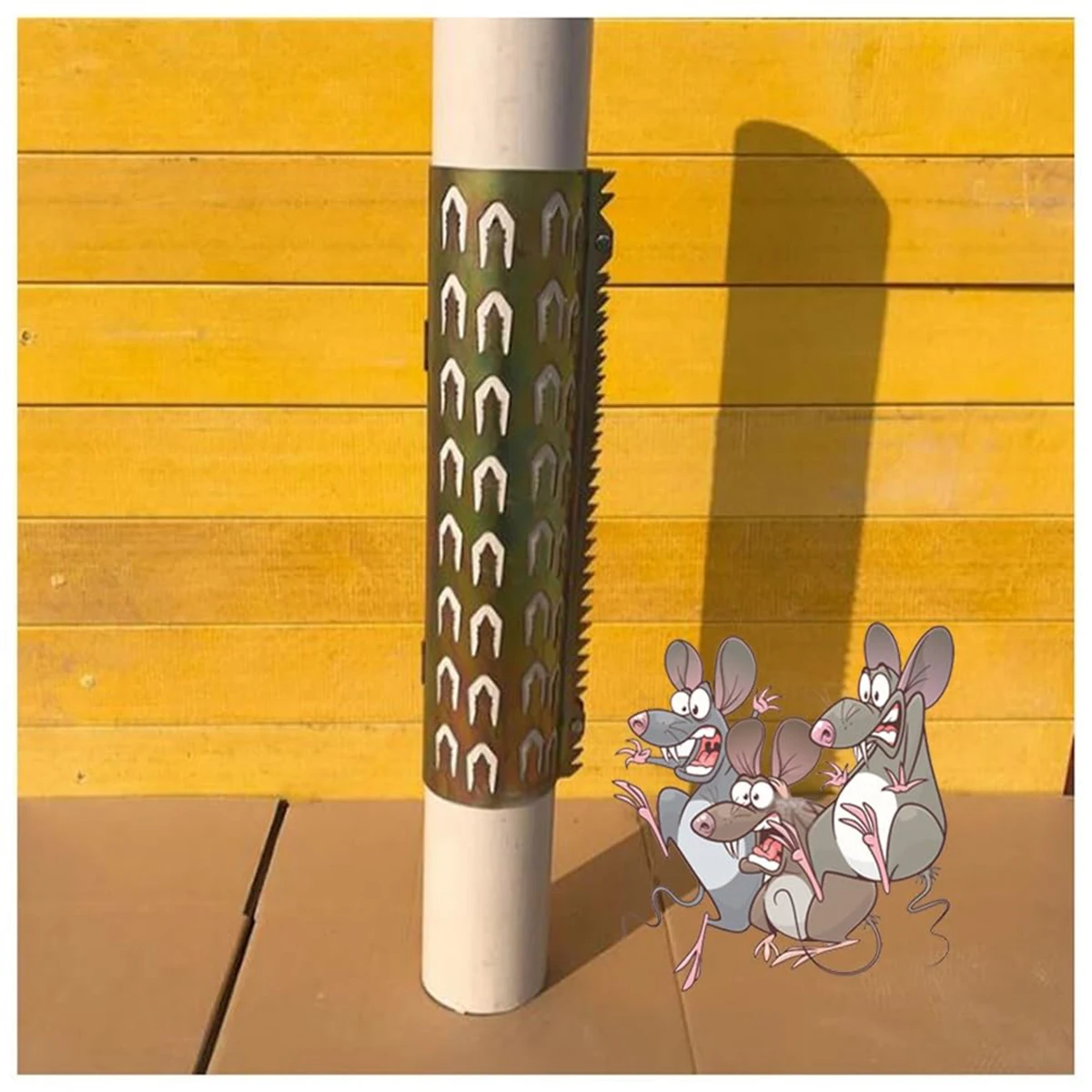 2 pcs Anti-Climbing Thorns Duct Channel Defensive Spikes Drain Pipe Climbing Thorns Spikes Cover with Screws Tree Guard
