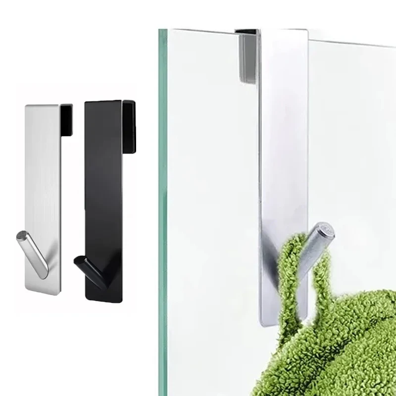 Bathroom Shower Door Back Stainless Steel S-Shape Hook for Towel and Bathrobe