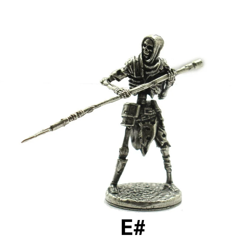 Retro Copper Skeleton Legion Figurine Ornament – Metal Skull Soldier Statue