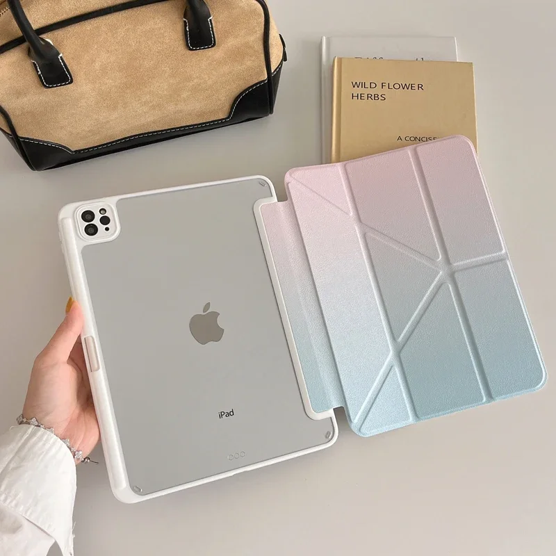 Clear Hard Transformer Cover Stand Case for Tablets