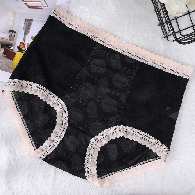  Women Thong Printed Elasticity Breathable French Lace Women  Panties Sexy Underwear Soft Seamless Underwear Lace Black : Clothing, Shoes  & Jewelry