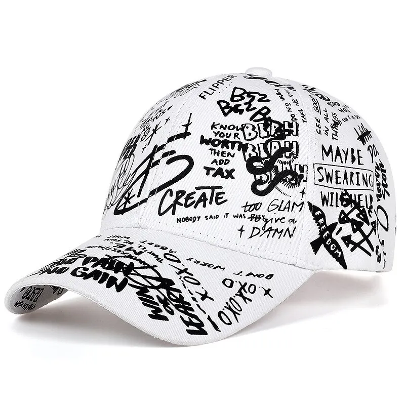 Baseball Cap Baseball Caps Unisex Letter Geometry Printing Snapback Baseball Caps Spring and Autumn Outdoor Adjustable Casual Hats Sunscreen Hat