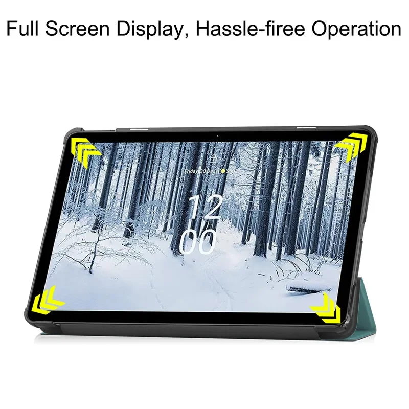 para Nokia T21 t 21 T20 Case 2023 10.4 Polegada de Couro do Plutônio Tri-dobrável Suporte Magnético Flip Capa para Funda Nokia T21 2023 Tablet Crianças - Imagem 3