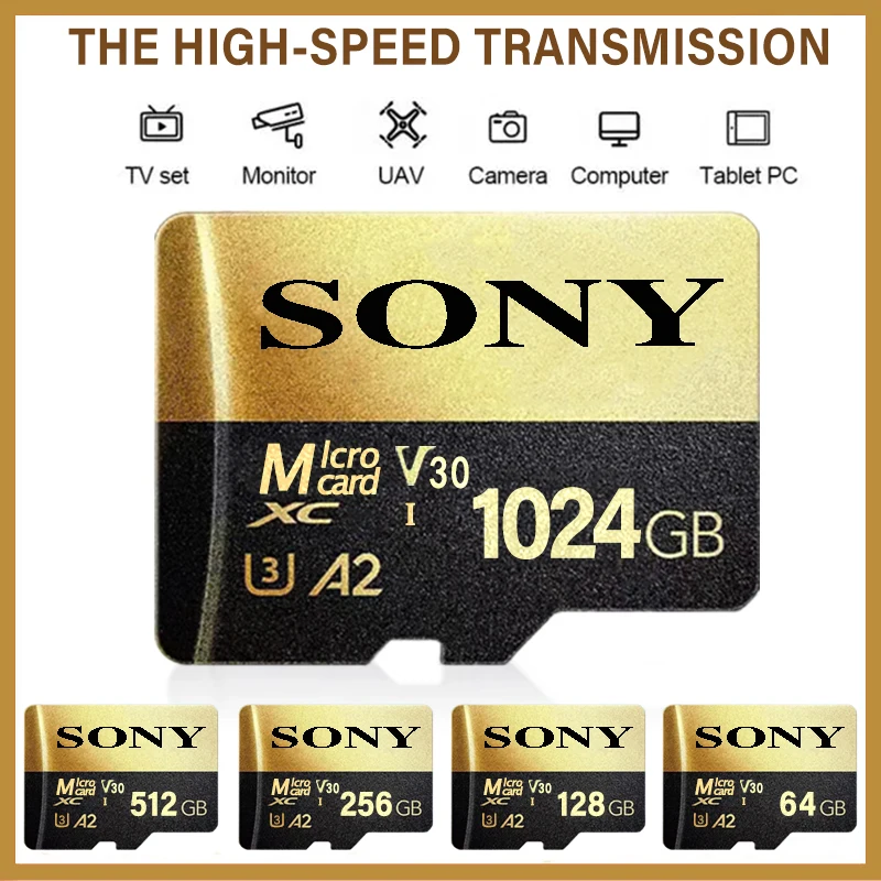 

SONY Memory Card Micro SD Cards High Speed 512MB 64GB 128GB 256GB MicroSD C10 TF Flash Card for Xiaomi Monitoring Phone Camera