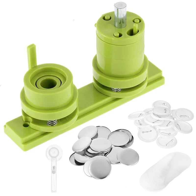 Button Badge Maker Mould 25/32/37/44/58/75mm Round Badge Punching Mould With 100pcs Button Parts 100pcs Blank Paper DIY Tools