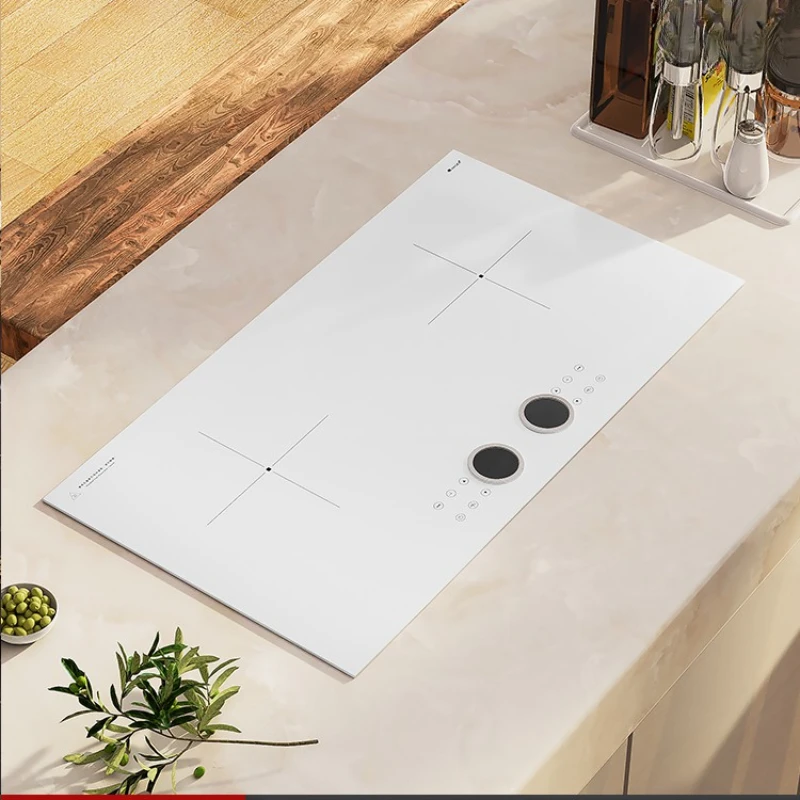 

Zero degree white embedded induction cooker, dual stove, household embedded apartment, high-power multifunctional