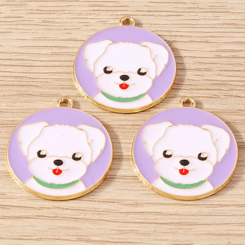 Tusember 10 Stück Niedliche Welpen-Anhänger, Emaille-Bulldoggen-, Husky-, Corgi-Hunde-Charms für Halsketten, Ohrringe, DIY-Armbänder und Accessoires – Detail 11