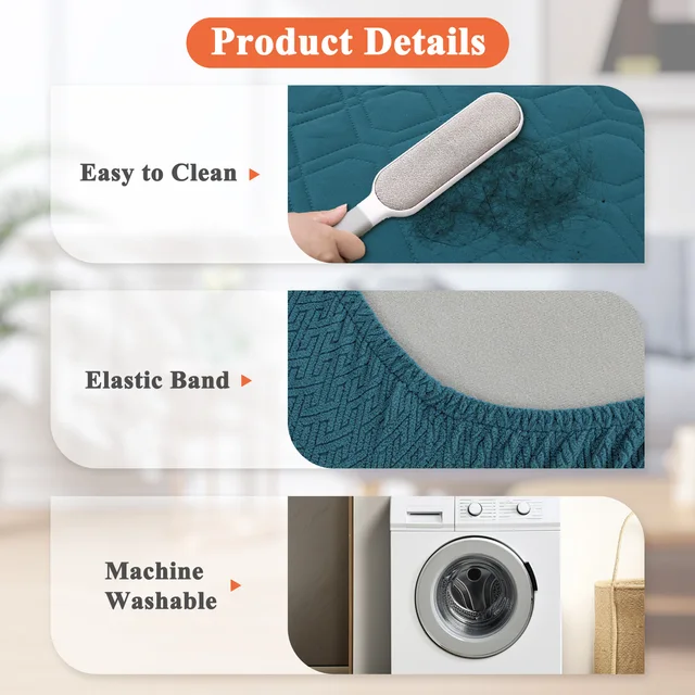 Dog Bed Covers Replacement Washable - Waterproof Dog Bed Covers Quilted, Water Absorbable Pet Puppy Bed Cover for Dog Cat 4