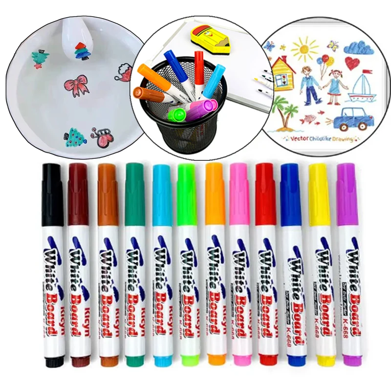 Magic Markers Changes Color Drawing Whiteboard Marker Floating Ink Markers Painting Supplies Markers for Children Felt Pen YB001
