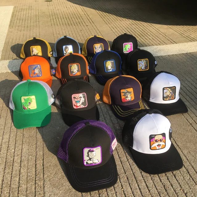 New Fashion Dragon Ball Cartoon Baseball Cap Anime Snap Cotton Baseball Cap Men's Women's Hip Hop Mesh Trucker Cap 1