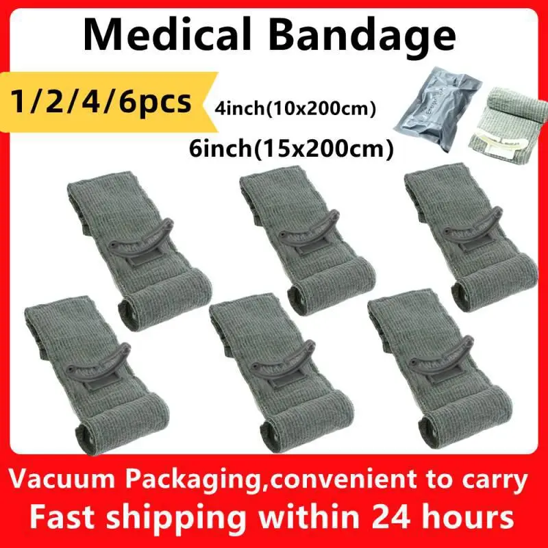 

4/6in Israeli Bandage Wound Dressing Emergency Combat Compression Tactical Trauma First Aid Trauma Military