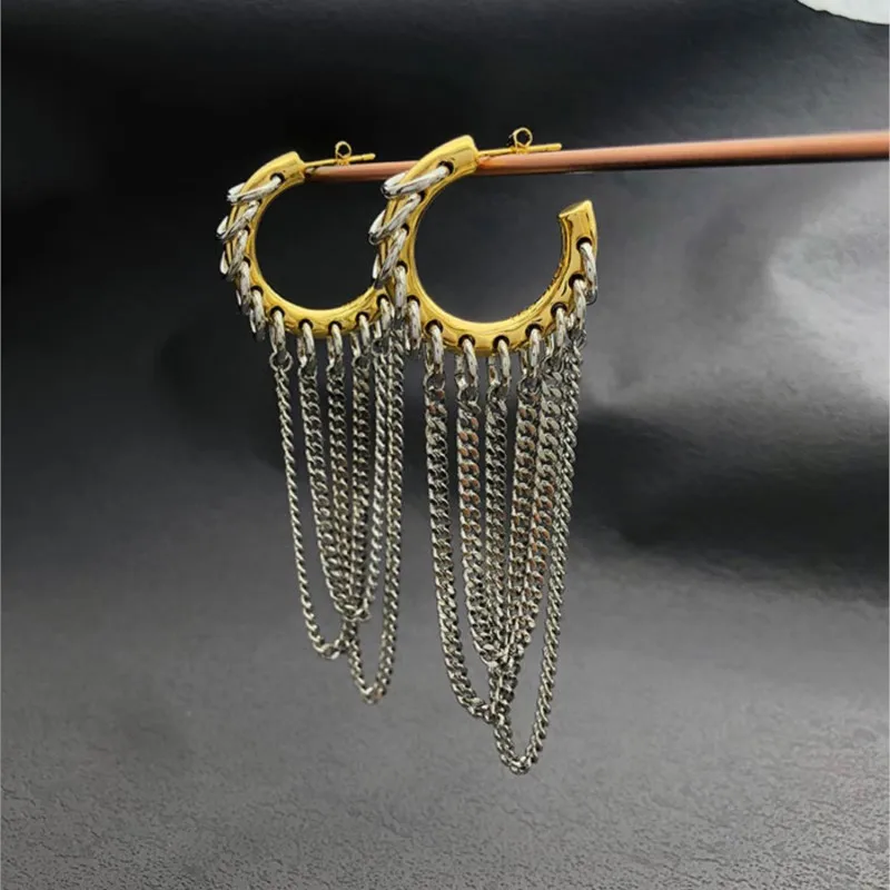 Exaggerated Long Tassel Earrings for Women Men Punk Personality Earrings Party Jewelry Gifts Wholesale