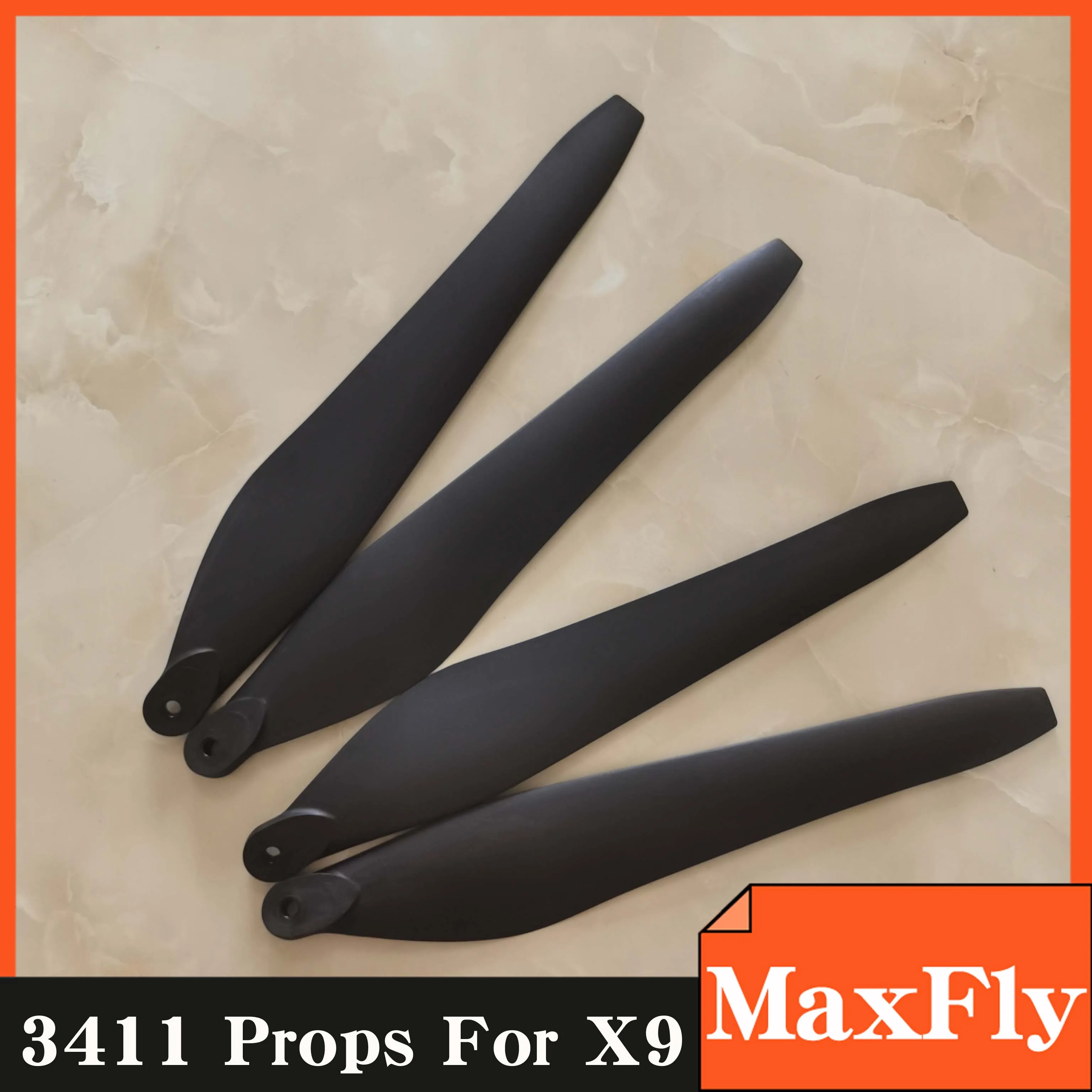 Folding Carbon Fiber Plastics 3411 CW CCW 8MM Propeller Paddle For X9 Power System Motor For Agricultural Drone Repair Wings