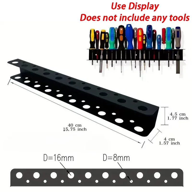 Wall Mounted Hardware Tools Organizer Rack Portable Pliers Storage Shelf Multi Hole Screwdriver Organization Hanging Bracket 5