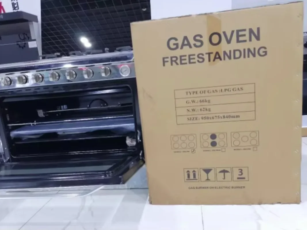 Estufas 5/6 Burner Gas Stove with Oven LPG 220v Vertical Multifunctional Commercial Gas Stove Restaurant Cafeteria 3