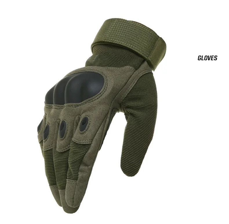 

Wear OK Brand Military Tactical Army Sports Airsoft Outdoor Shooting Paintball Combat Carbon Hard Knuckle Full Finger Gloves