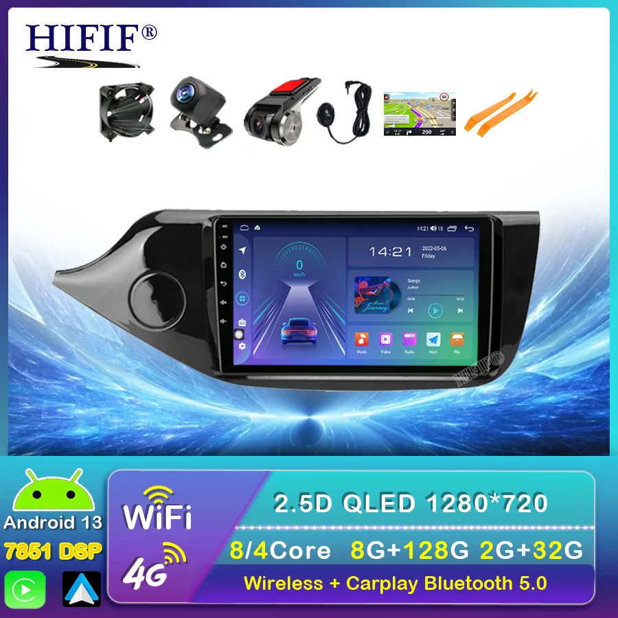 

Автомобильная магнитола Carplay 9 "Android 13 для KIA Cee 'd CEED JD 2012 2013 2014 - 2018 мультимедийный плеер навигация GPS 2 Din DVD головное устройство