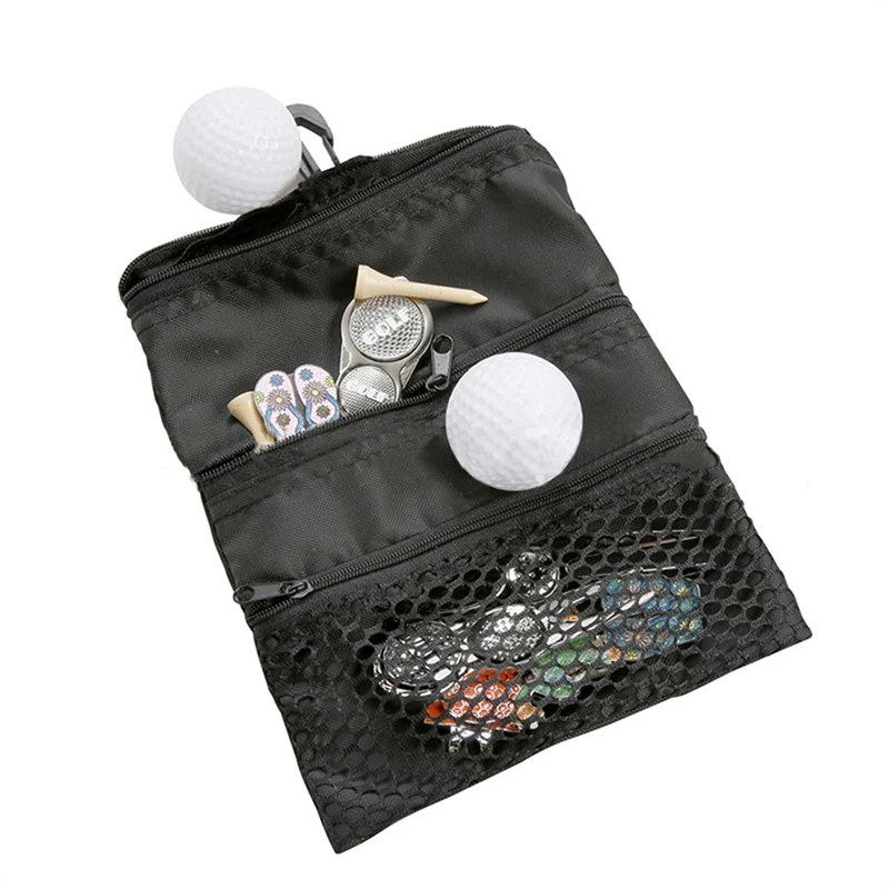 Portable Golf Ball Bags Holder Mesh Pouch Storage For Outdoor Training