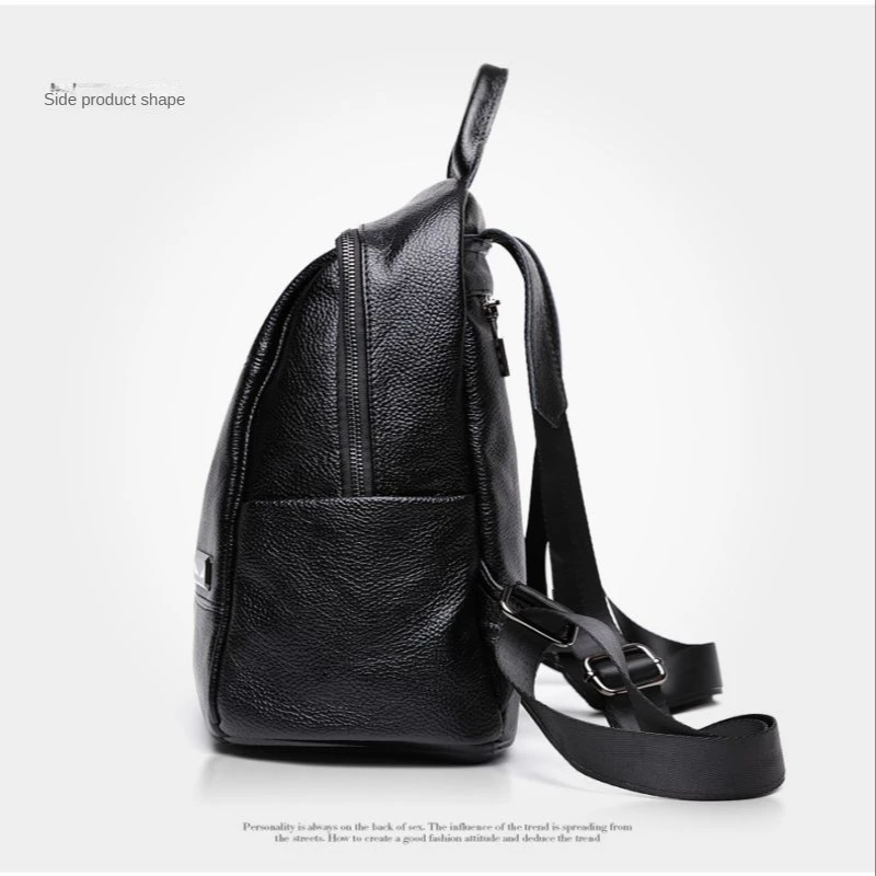 Nolvo Brand Design Luxury High Quality Genuine Leather Backpack for Women Large Capacity IPad Travel Bag Solid Color School Bags